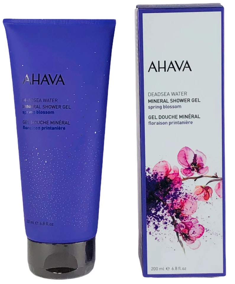 Gel de ducha mineral para agua del Mar Muerto AHAVA hidratante flor de primavera 6,8 oz ¡2 tubos! Foto 2 de 4