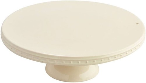 New in Box! RETIRED Nora Fleming Pearl Dot 12” Cake Plate/Pedestal/Server - C6