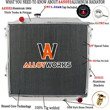 3 Row Aluminum Radiator For 1996-2002 01 TOYOTA Hilux Surf KZN185 3.0L Diesel MT