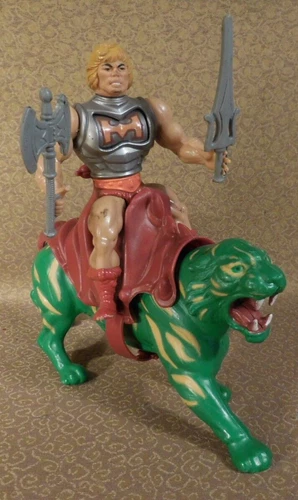 Vintage MOTU Mattel Original Masters of Universe Battle Armor HE-MAN w Cat