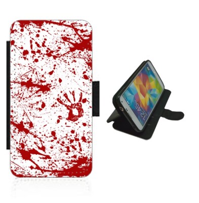 Blutspritzer Handyhülle Wallet Flip Cover für iPhone Samsung Google Halloween