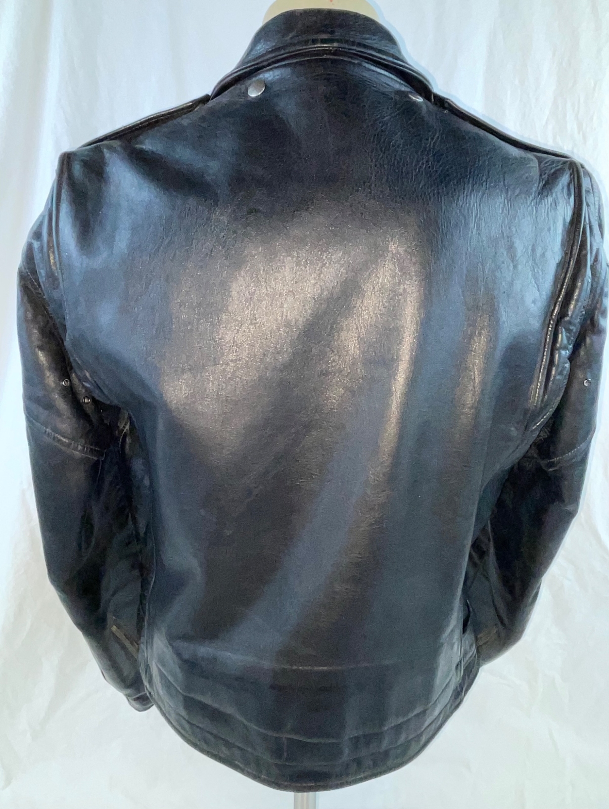 VTG 50S CLEAN 42 HARLEY DAVIDSON MOTORCYCLE HORSEHIDE LEATHER CYCLE CHAMP JACKET image 9