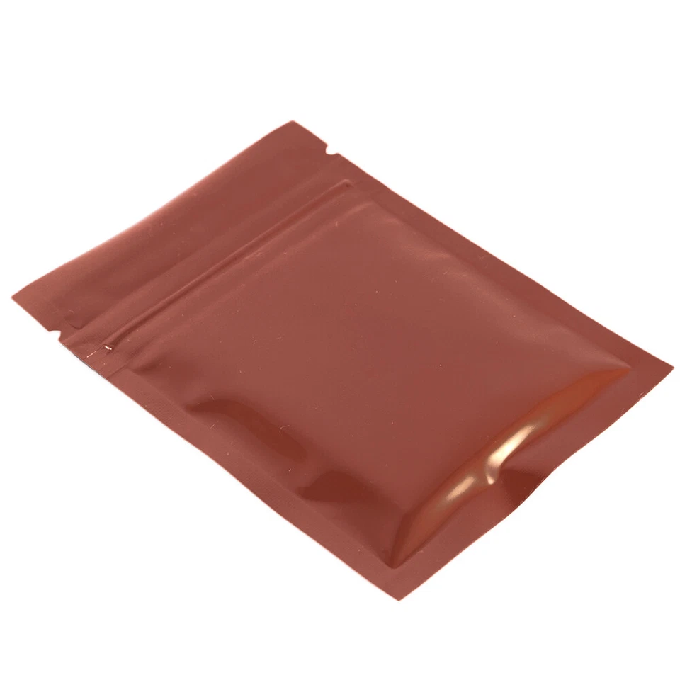 100 bolsas reconectables de papel de aluminio marrón brillante de Mylar de 3,25 x 5 pulgadas (envío gratuito en 2 días) Foto 3 de 3