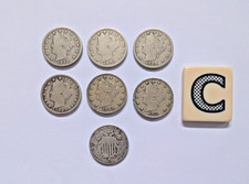 Lot of 7 United states Liberty & shield  nickels - USA vintage Lot C