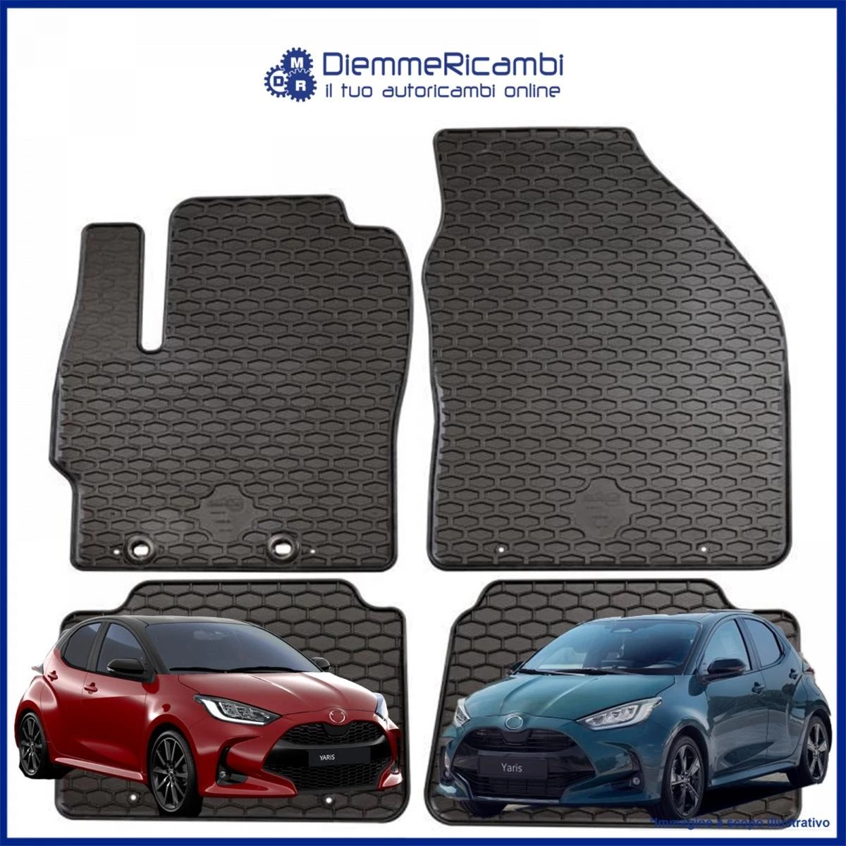 Set 4 Protezioni Battitacco In Carbonio E ABS Per Toyota Auris, Corolla, Verso, Yaris - Antigraffio, Con Nastro 3M