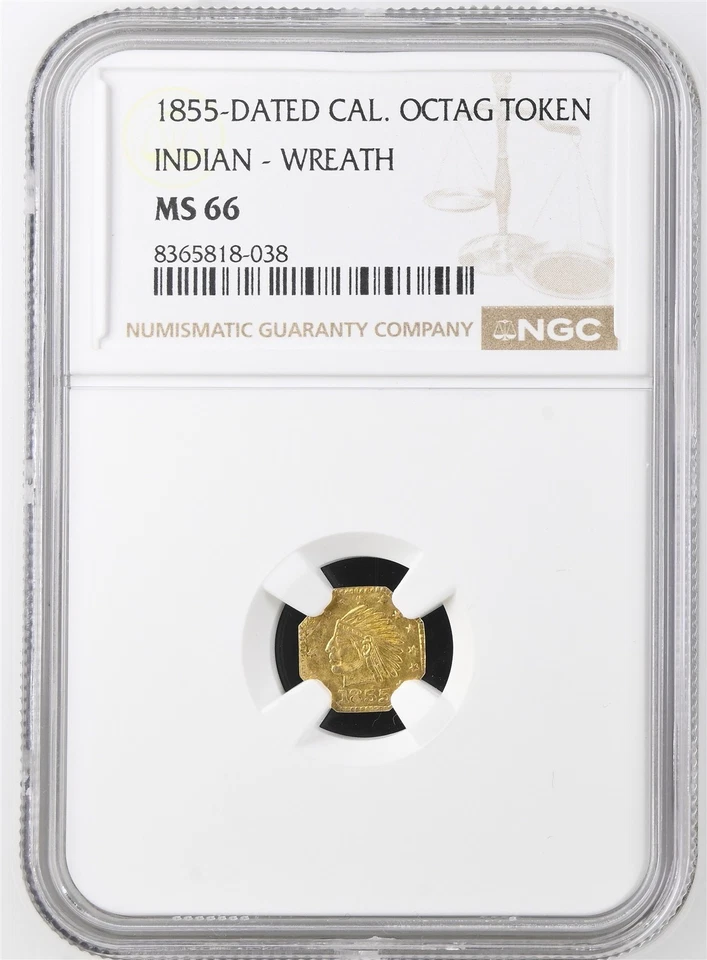 1855 1/2 Indian Head, California Gold / NGC MS66 / High Grade / Gold - Image 4 of 4