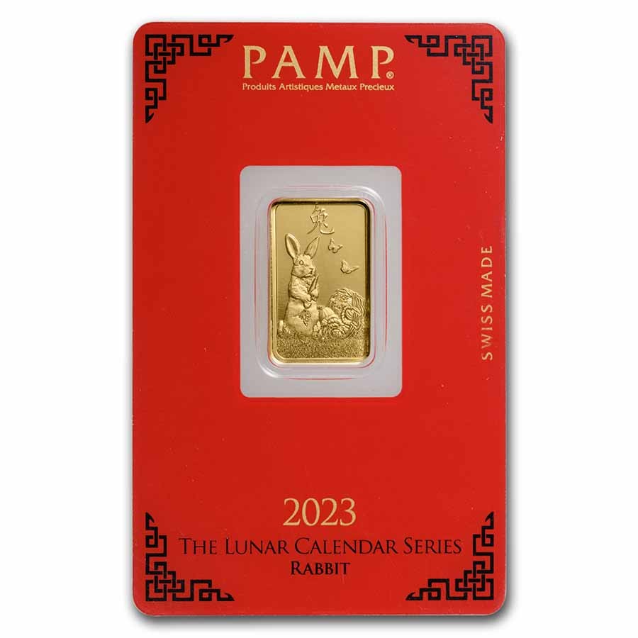 2023 5 gram Gold Bar - PAMP Suisse Year of the Rabbit (In Assay
