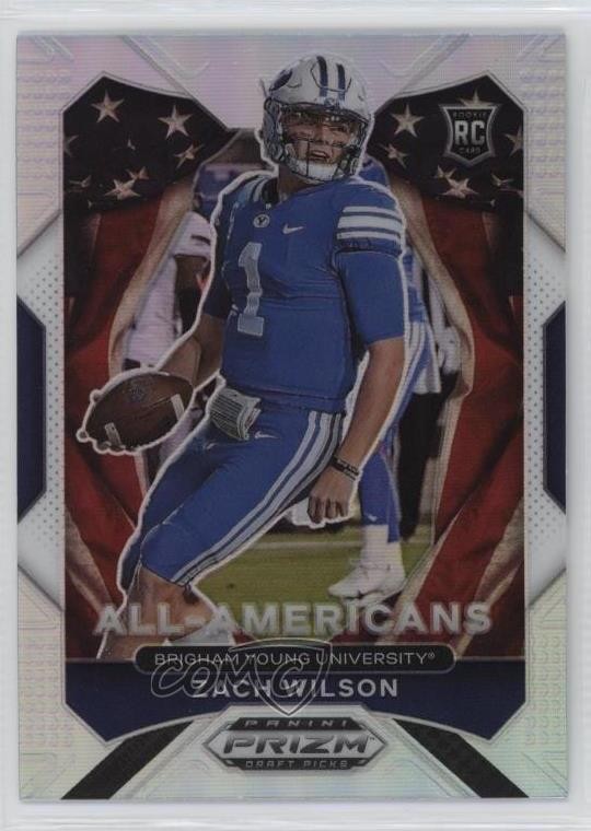 2021 Panini Prizm Draft Picks All-American Silver Zach Wilson Rookie RC 1ab6