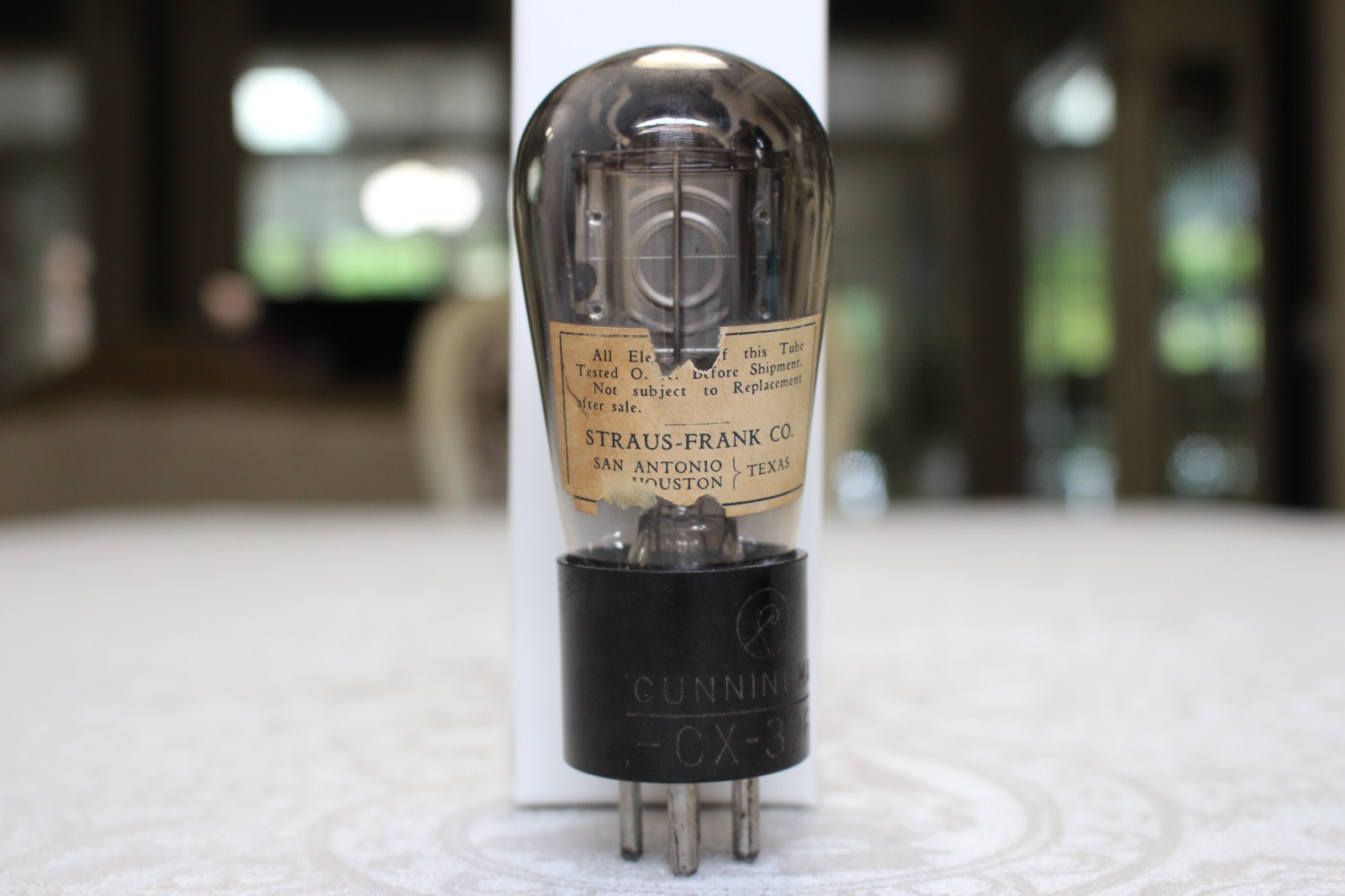 Cunningham CX-326 Type 26 Globe Tube - Amplitrex Tested Strong Engraved Base
