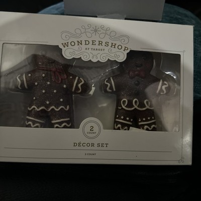 Wondersjop At Target 2 Count Decor Set Ginger Bread Mrs & Mr