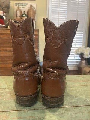 Justin Classic Brown Roper Style 3802 Western Cowboy Boots  display picture 2