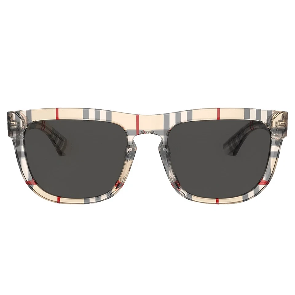 博柏利 BE 4431U 412287 复古格子塑料方形太阳镜灰色镜片 — 第 2/3 张图片