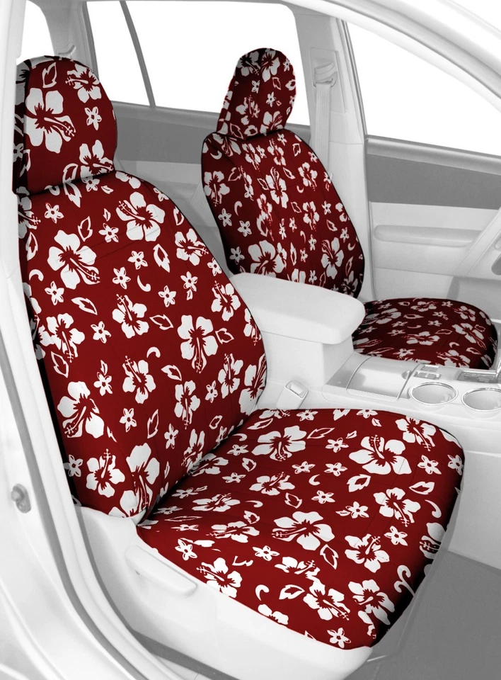 Fundas de asiento de auto CalTrend para Toyota 4Runner 2010-2024 Hawaii Red NeoSupreme Foto 2 de 4