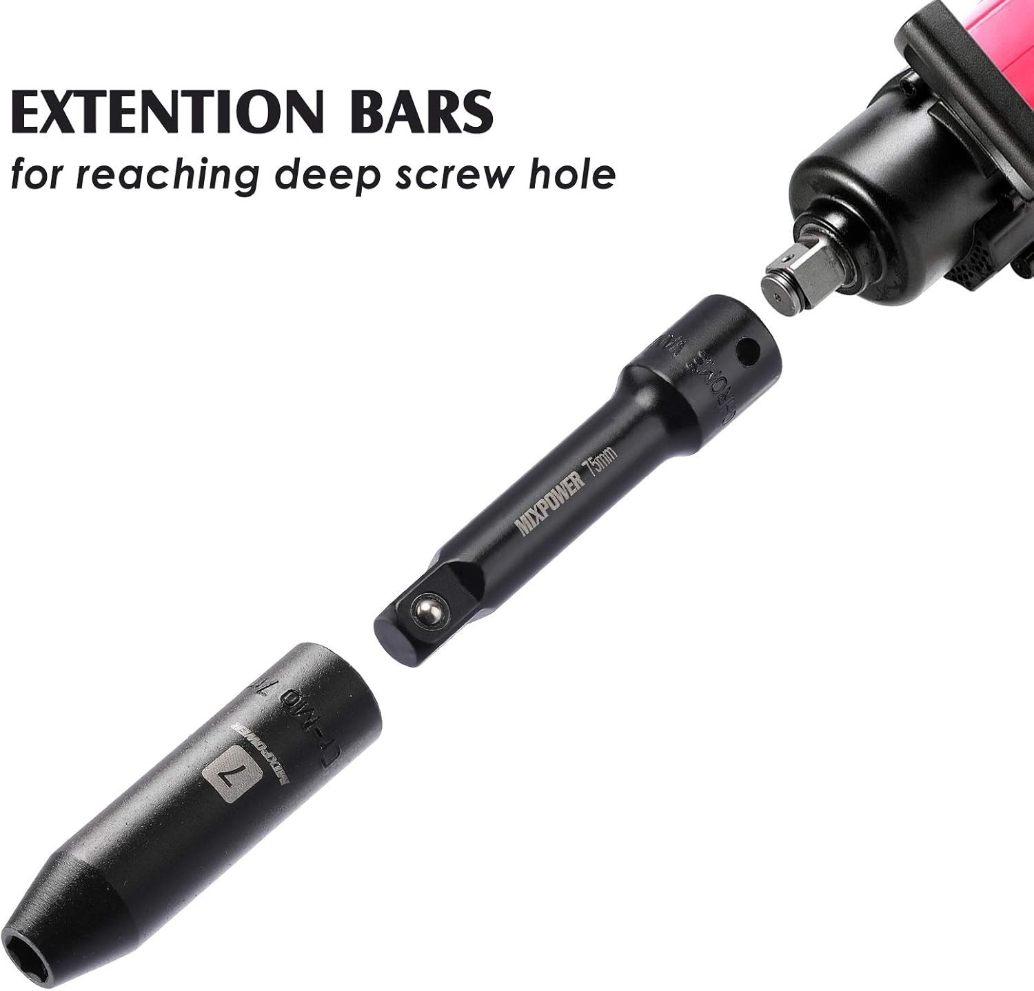 Professional 9-Piece Socket Extension Set with Carrying Case & Quality Guarantee