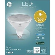GE LED PAR38 Dusk to Dawn LED Light Bulbs, Outdoor Security Floodlight, 90 Watt