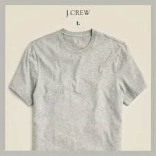 NWT - J. CREW Men's Relaxed 100% Cotton Broken-in T-Shirt, Hthr Grey Sz L - $36