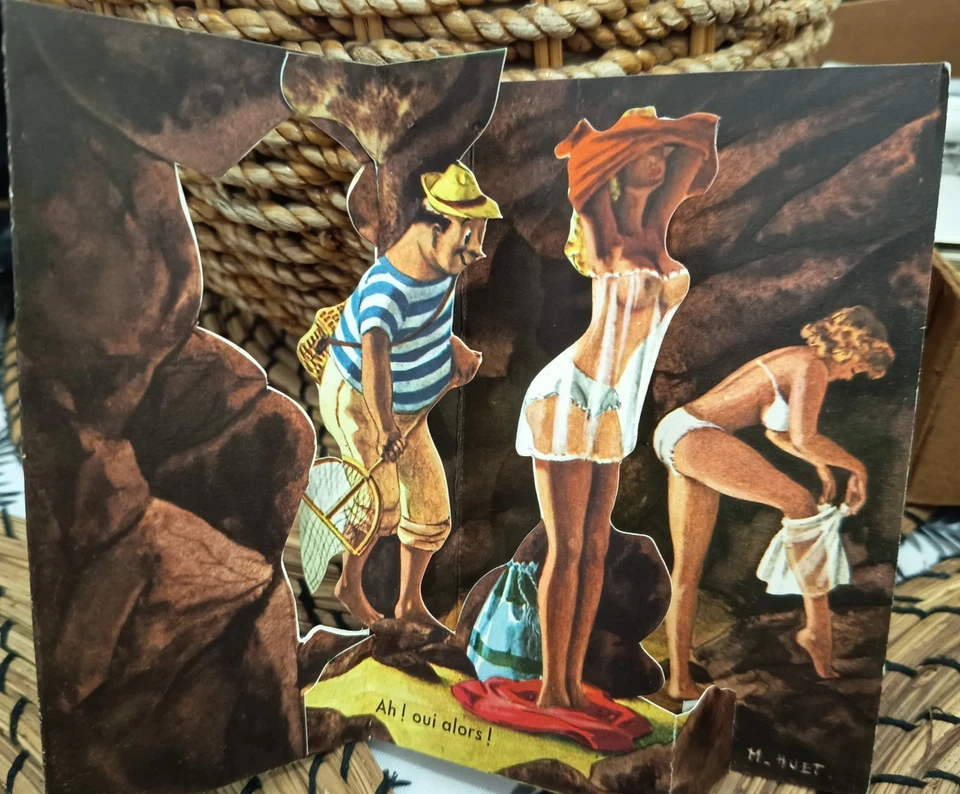 Carte postale à système humoristique M. Huet – « Ce coin doit être intéressant… - Photo 2/3