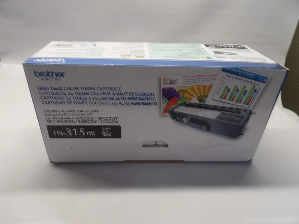Cartucho de tóner negro Brother TN315BK nuevo en caja nunca abierto Foto 3 de 4