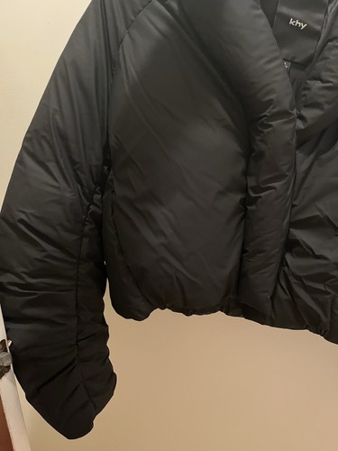khy By kylie jenner Cropped Puffer Jacket In Black Size Large NEW - Picture 6 of 10