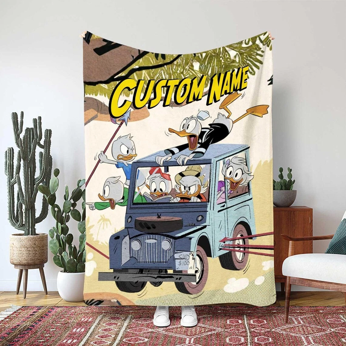 Fleece Blanket Funny DuckTales Scrooge McDuck Happy 13
