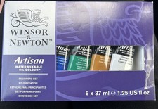 Winsor Newton Artisan Water Mixable Oil Colour Beginners Set Six 37ml Tubes
