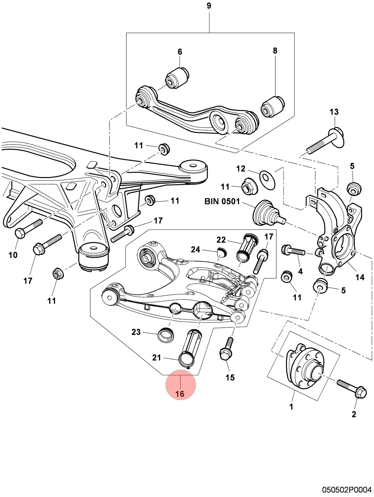 Bentley Continental GT 2010-2012 Rear Left Control arm