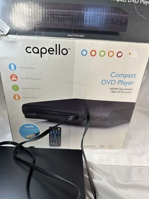 Capello DVD/Compact Disc Player CVD2216BLK  Tested WITH REMOTE