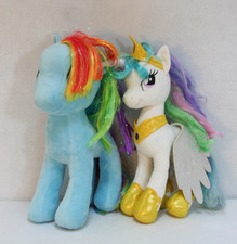 My Little Pony 14" Rainbow Dash Celestia Multicolor Hair Plush Stuff Animal Lot