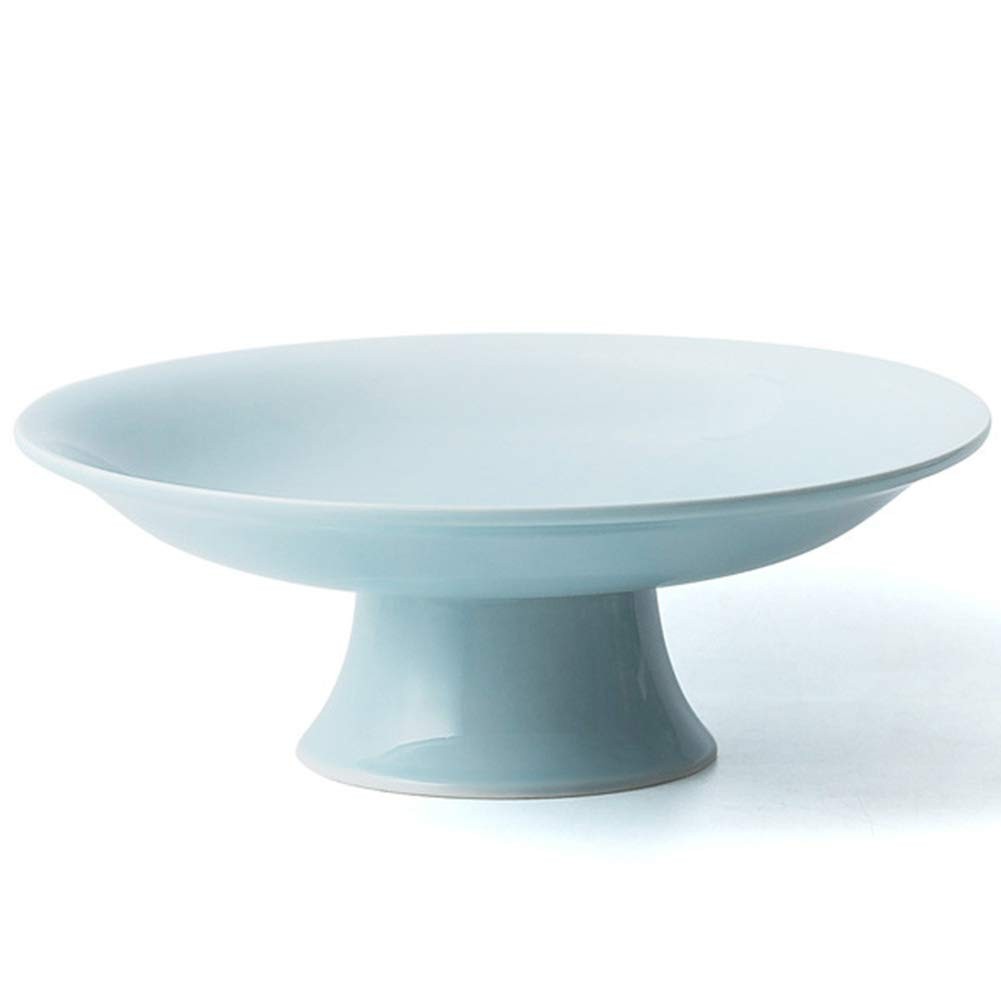 Ceramic Footed Bowl Round Pedestal Fruit Dessert Stand Kitchen Counter Decor 8.3