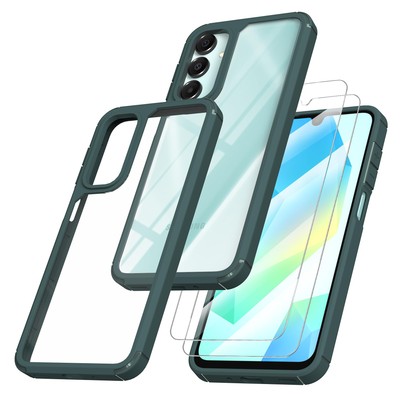 Cover Trasparente Antiurto 360° Per Oppo A16 4G - Custodia In TPU E Policarbonato Con Airbag E Protezione Fotocamera (Rosso)
