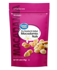 Great Value Dry Roasted & Salted Macadamia Nuts, 6 oz