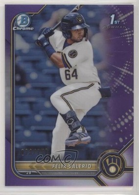 2022 Bowman Chrome Prospects Purple Refractor /250 Felix Valerio #BCP-128 0l1
