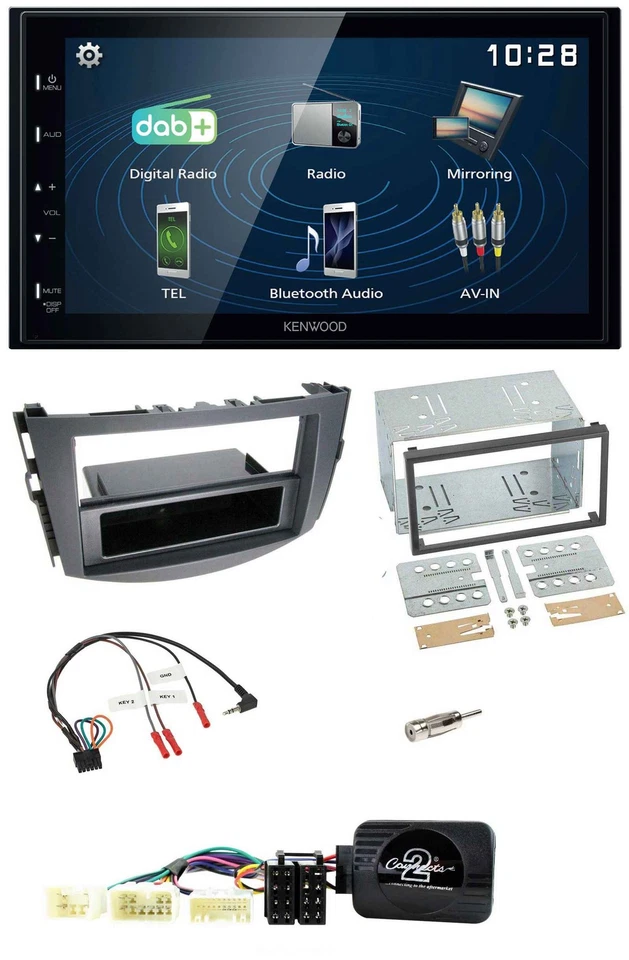 Kenwood 2DIN Bluetooth Lenkrad USB DAB Autoradio für Toyota RAV 4 2006-2011 - Bild 1 von 4