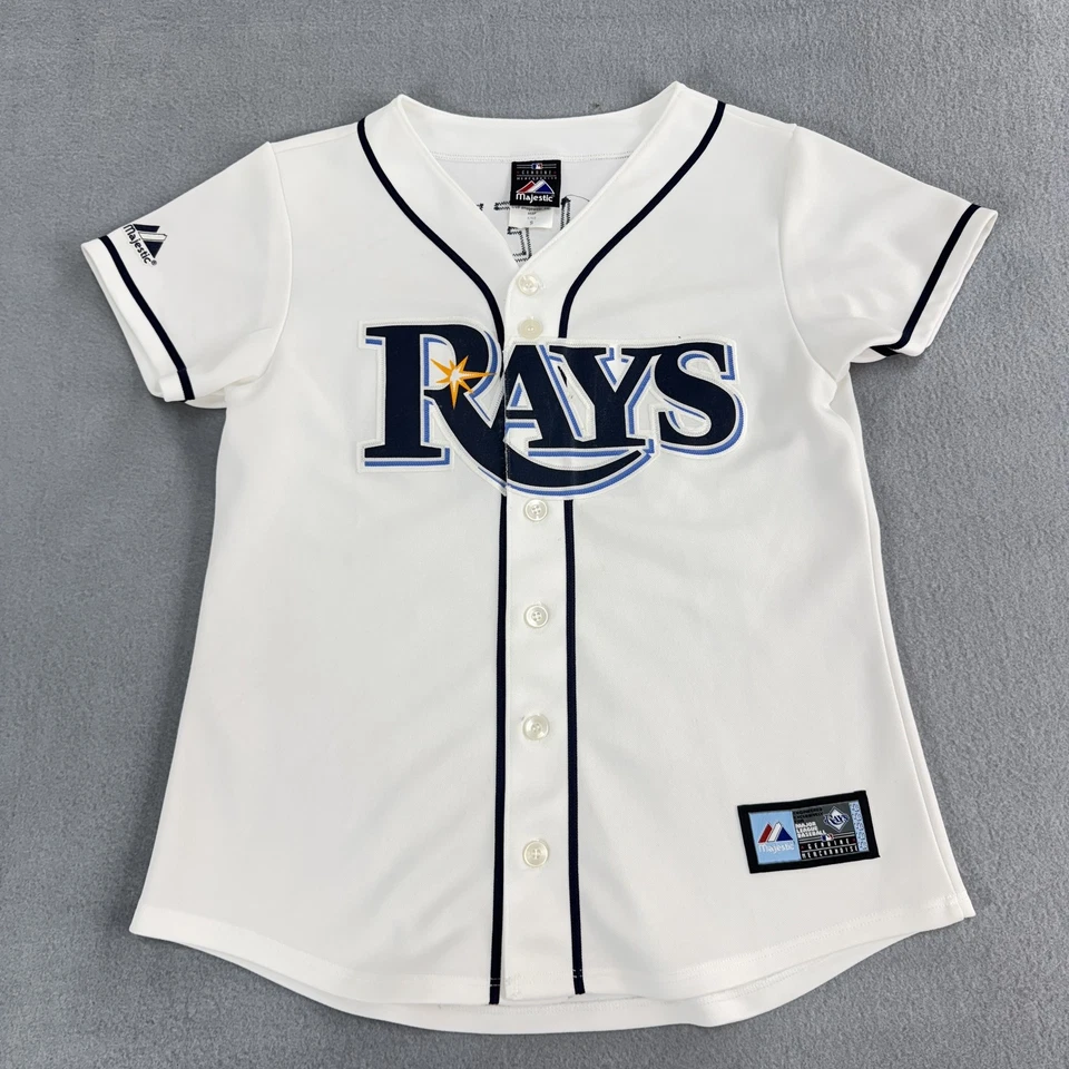 Camiseta de béisbol Majestuosa Alex 14 de los Tampa Bay Rays para mujer pequeña MLB Foto 2 de 4