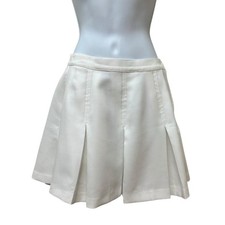 Vintage Lady Foot Locker White Pleated Tennis Mini Skirt 28" Waist