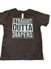 New Straight Outta Diapers Gray T-Shirt Size 4T — photo 1