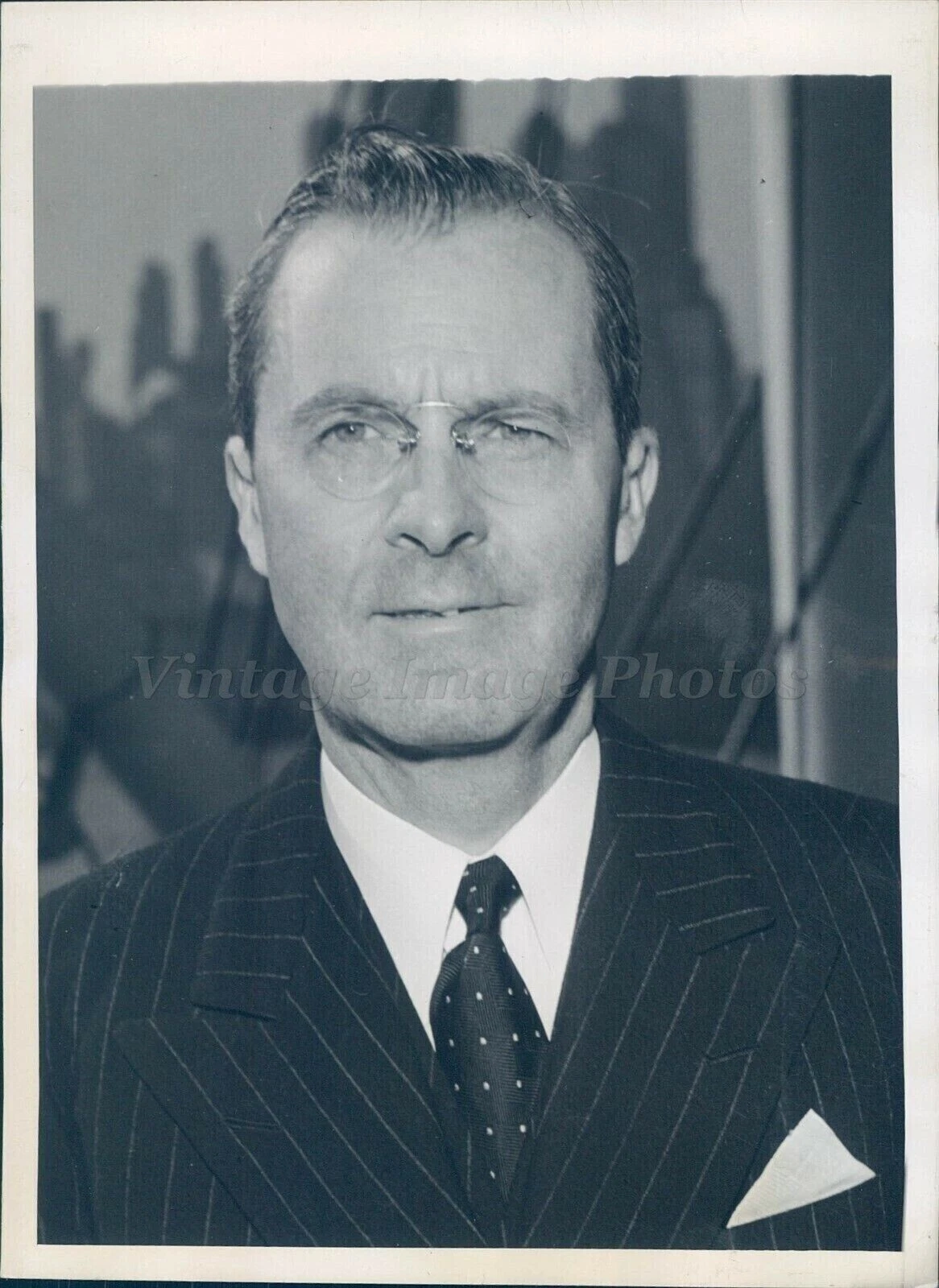 1943 Photo Press Edwin Wilson US Ambassador Panama Uruguay Committee French - 画像1/2