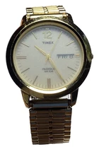 Timex Mens Indiglo 37MM WR 30M Gold Expansion Band New Battery