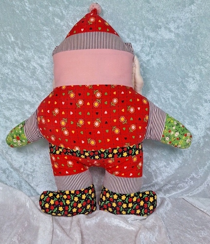 Vintage 16 Zoll handgefertigtes Plüsch Weihnachtsmann Weihnachtskissen - Bild 5 von 7