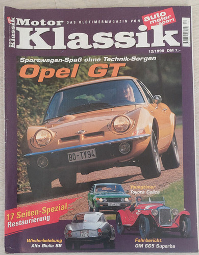 MotorKlassik 12/99: OPEL GT, ALFA GIULIA SS, SUNBEAM TIGER, DUESENBERG, SIMCA