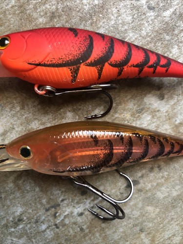 2 Lucky Craft Slim Shad D-9 Crawdad Rattling Crankbait Fishing Lure T4 - Picture 5 of 5