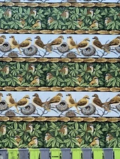 Birds Nests Eggs Cotton Fabric Yard