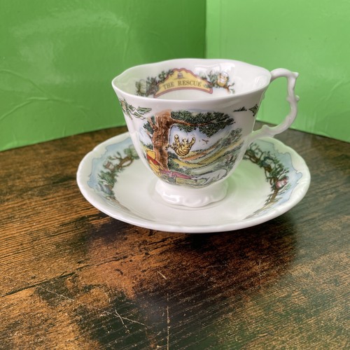 ROYAL DOULTON DISNEY WINNIE THE POOH "The Rescue" TAZZA DA TÈ E PIATTINO OSSO CINA - Foto 7 di 7