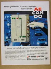 1962 automatic electric AE Traffic Control System chicago use vintage print Ad