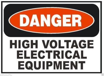 Danger High Voltage Equipment OSHA Safety Sign Sticker Decal