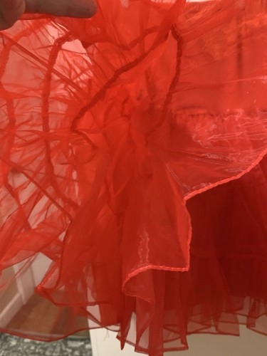 Enagua grande roja CRINOLINE de 3 niveles tutú vinculado Rockabilly Swing - Imagen 2 de 7