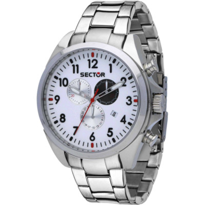 Orologio SECTOR mod. 180 ref. R3273690010 Uomo chrono in acciaio con numeri data