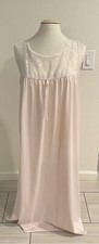 VTG Sears Roebuck Nylon Nightgown SZ 38-40 Pink Coquette 1960s Lace Lingerie