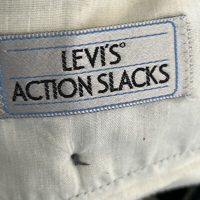 VTG 80s Levis Action Slacks Pants Men 36 X 31 Relaxed Tapered Blue