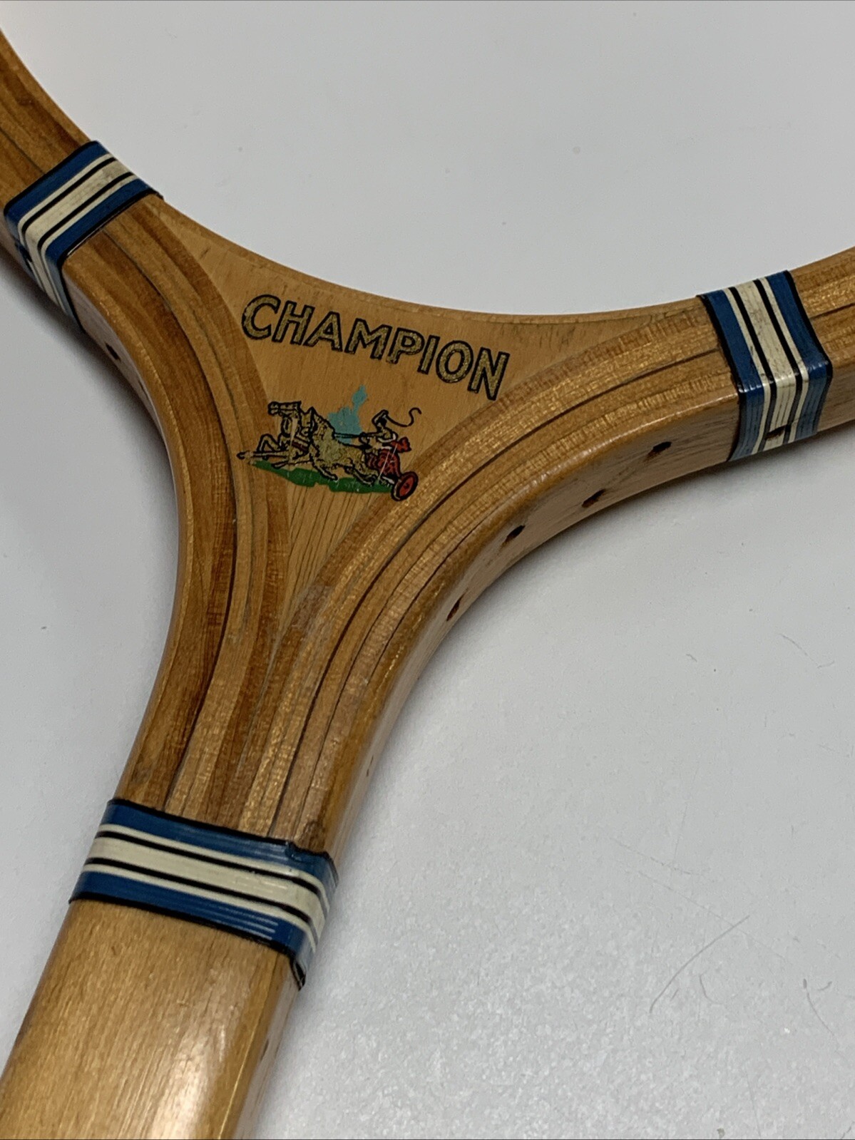 Vintage 1940s N. J. Magnan CHAMPION wooden tennis racquet, Exceptional Condition